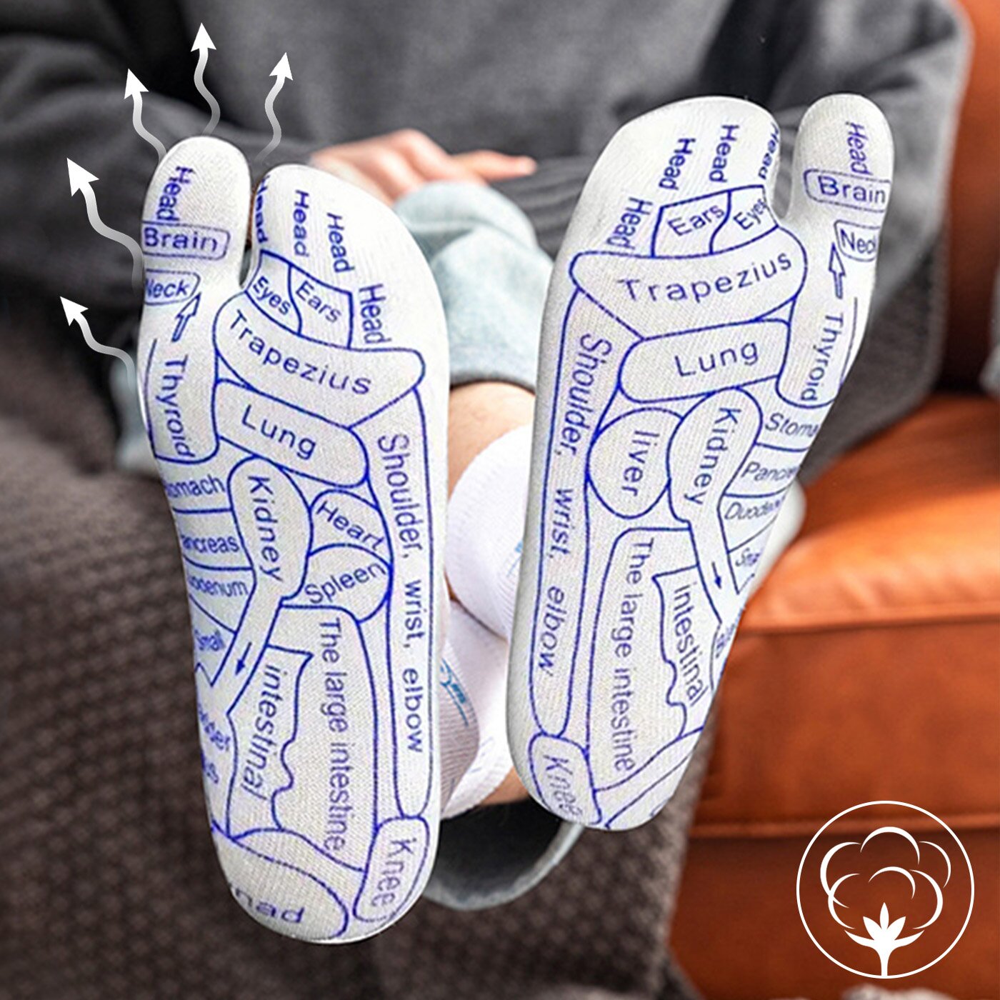 Akupressur-Reflexzonen-Massage-Socken